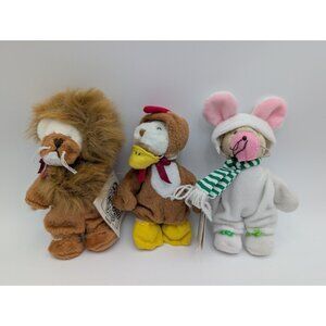 Ganz Wee Bear Village Plush Lion Duck King Doodle Mouse Lot 6 Inch Stuffed